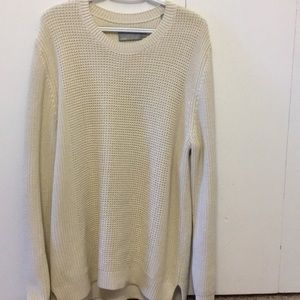 MENS VINCE CREW NECK SWEATER IN CREAM